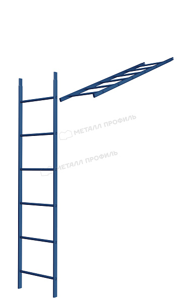 Лестница кровельная стеновая дл. 1860 мм без кронштейнов (5005) ― где купить в Кемерово? В нашем интернет-магазине!